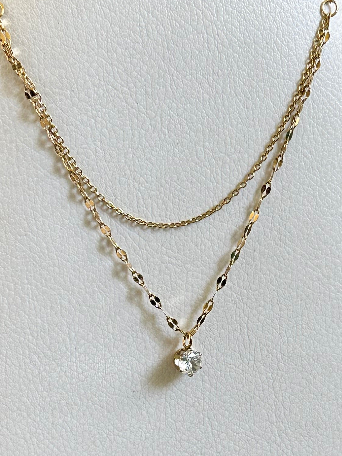 Double Layer Stone Pendant